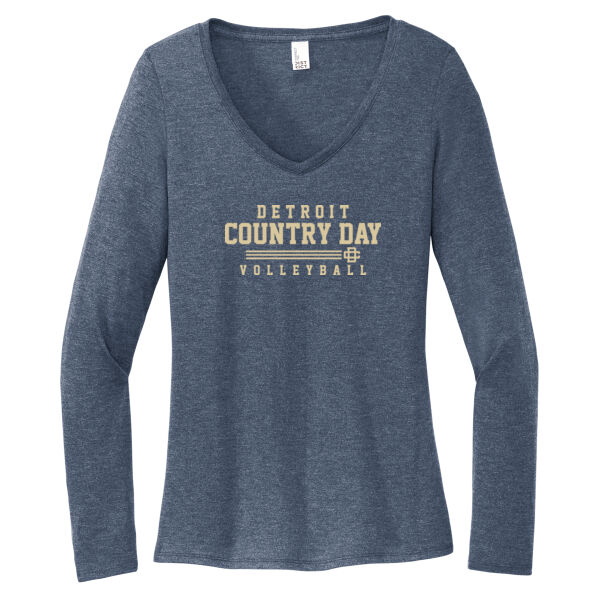 Women’s Perfect Tri® Long Sleeve V-Neck Tee Thumbnail